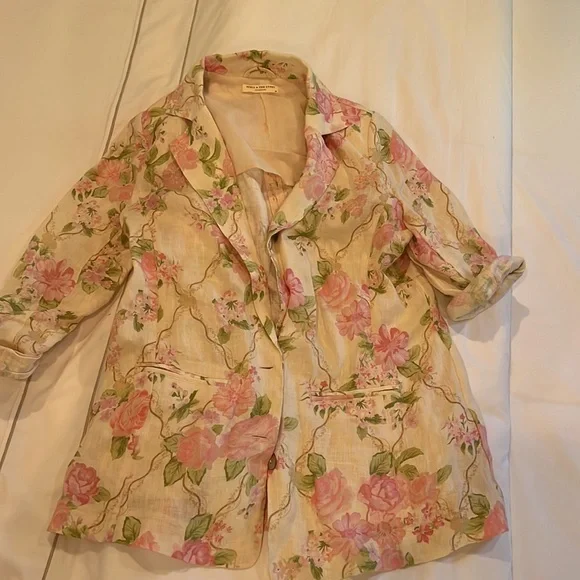 Linen jacket and short set